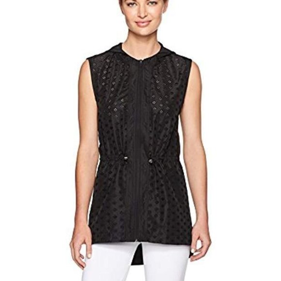 NANETTE LEPORE Black Play Eyelet Vest - Picture 1 of 6